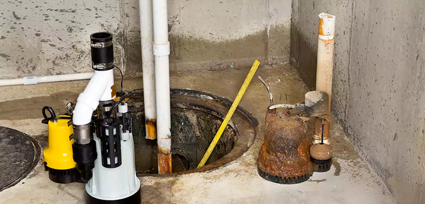 Installing Sump Pump in Finished Basement in Bellmore, NY